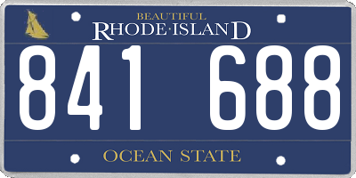 RI license plate 841688