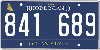 RI license plate 841689