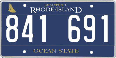 RI license plate 841691