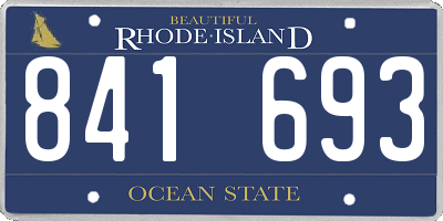 RI license plate 841693