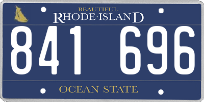 RI license plate 841696