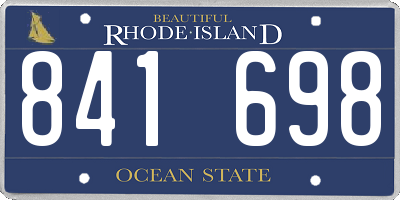 RI license plate 841698
