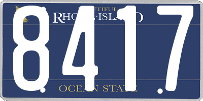 RI license plate 8417