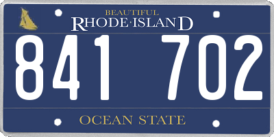 RI license plate 841702