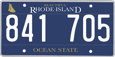 RI license plate 841705