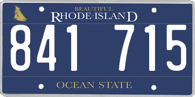RI license plate 841715