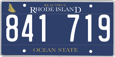 RI license plate 841719