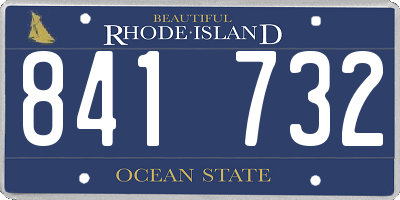 RI license plate 841732