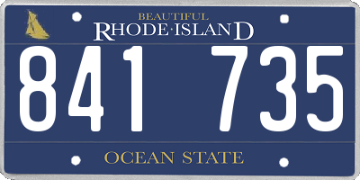 RI license plate 841735