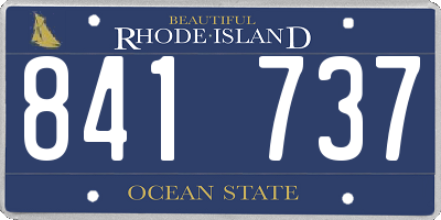 RI license plate 841737