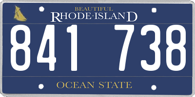RI license plate 841738