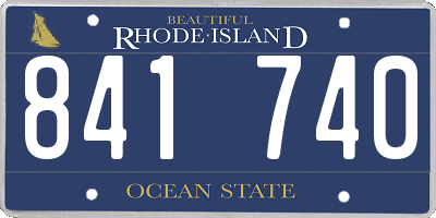 RI license plate 841740