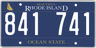 RI license plate 841741
