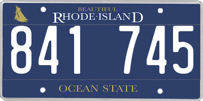 RI license plate 841745