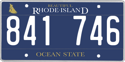 RI license plate 841746