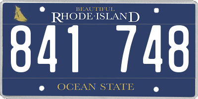 RI license plate 841748