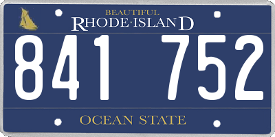 RI license plate 841752