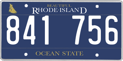 RI license plate 841756