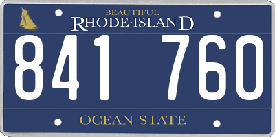 RI license plate 841760