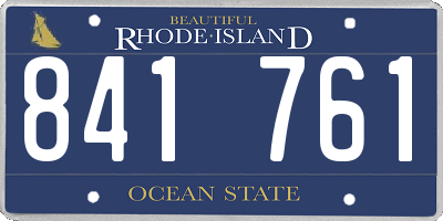 RI license plate 841761