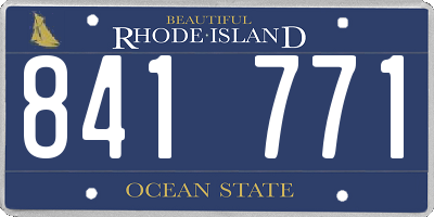 RI license plate 841771