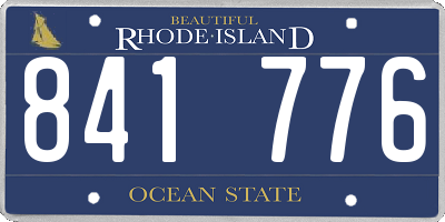 RI license plate 841776