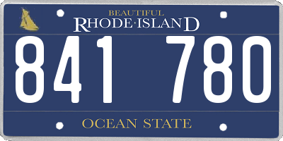 RI license plate 841780