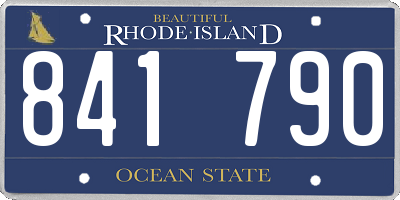 RI license plate 841790