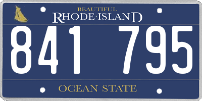 RI license plate 841795