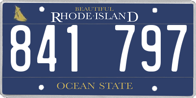 RI license plate 841797