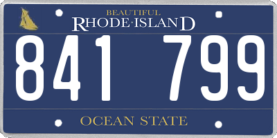 RI license plate 841799