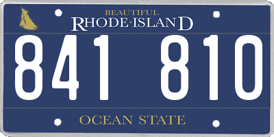 RI license plate 841810