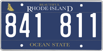 RI license plate 841811