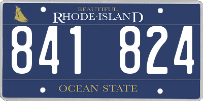 RI license plate 841824