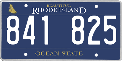 RI license plate 841825