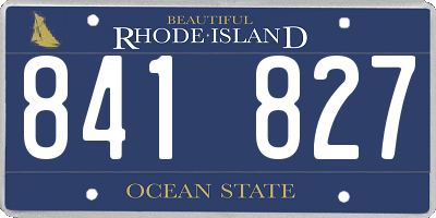 RI license plate 841827