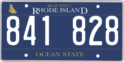 RI license plate 841828