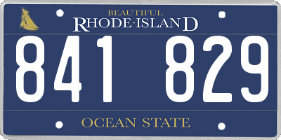 RI license plate 841829