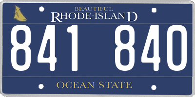 RI license plate 841840