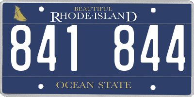 RI license plate 841844