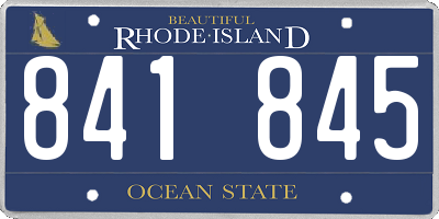 RI license plate 841845