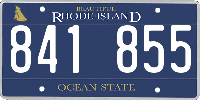 RI license plate 841855