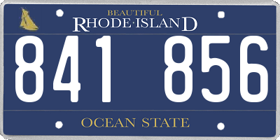 RI license plate 841856