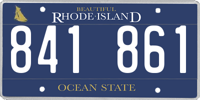 RI license plate 841861