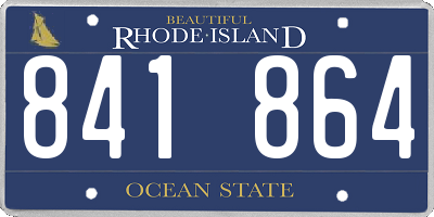 RI license plate 841864