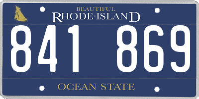 RI license plate 841869