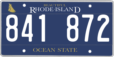 RI license plate 841872