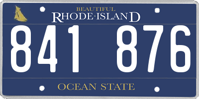 RI license plate 841876