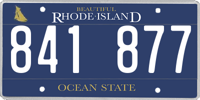 RI license plate 841877