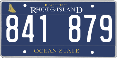 RI license plate 841879